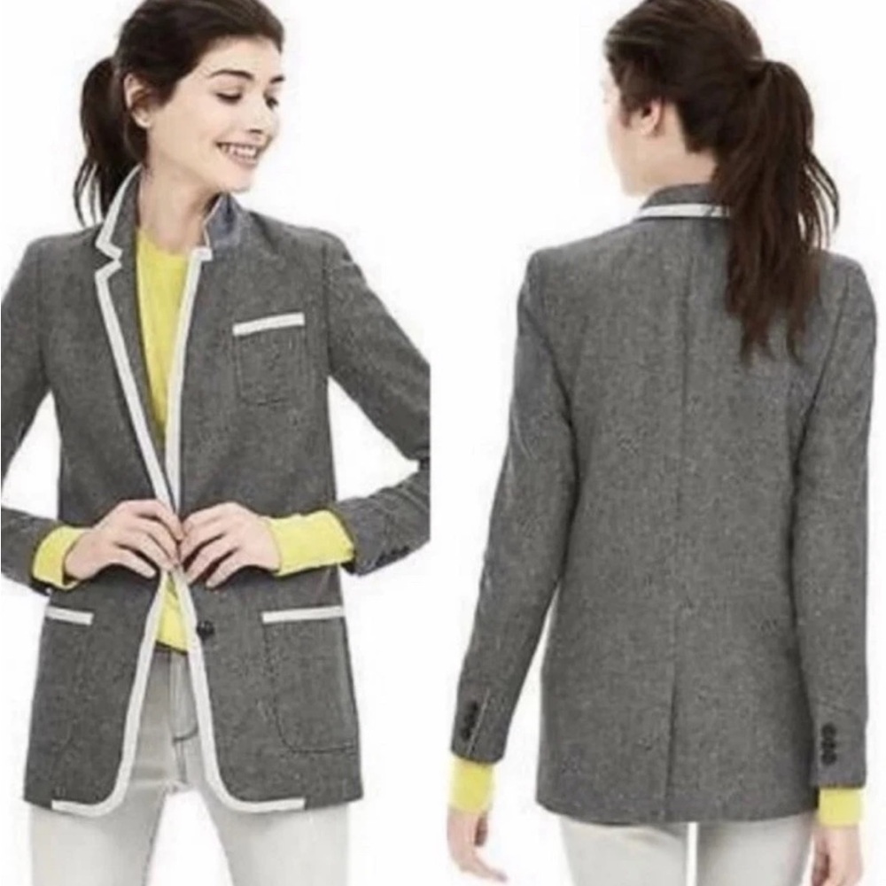 NEW Banana Republic Gray Blazer with White Jacket sz 4